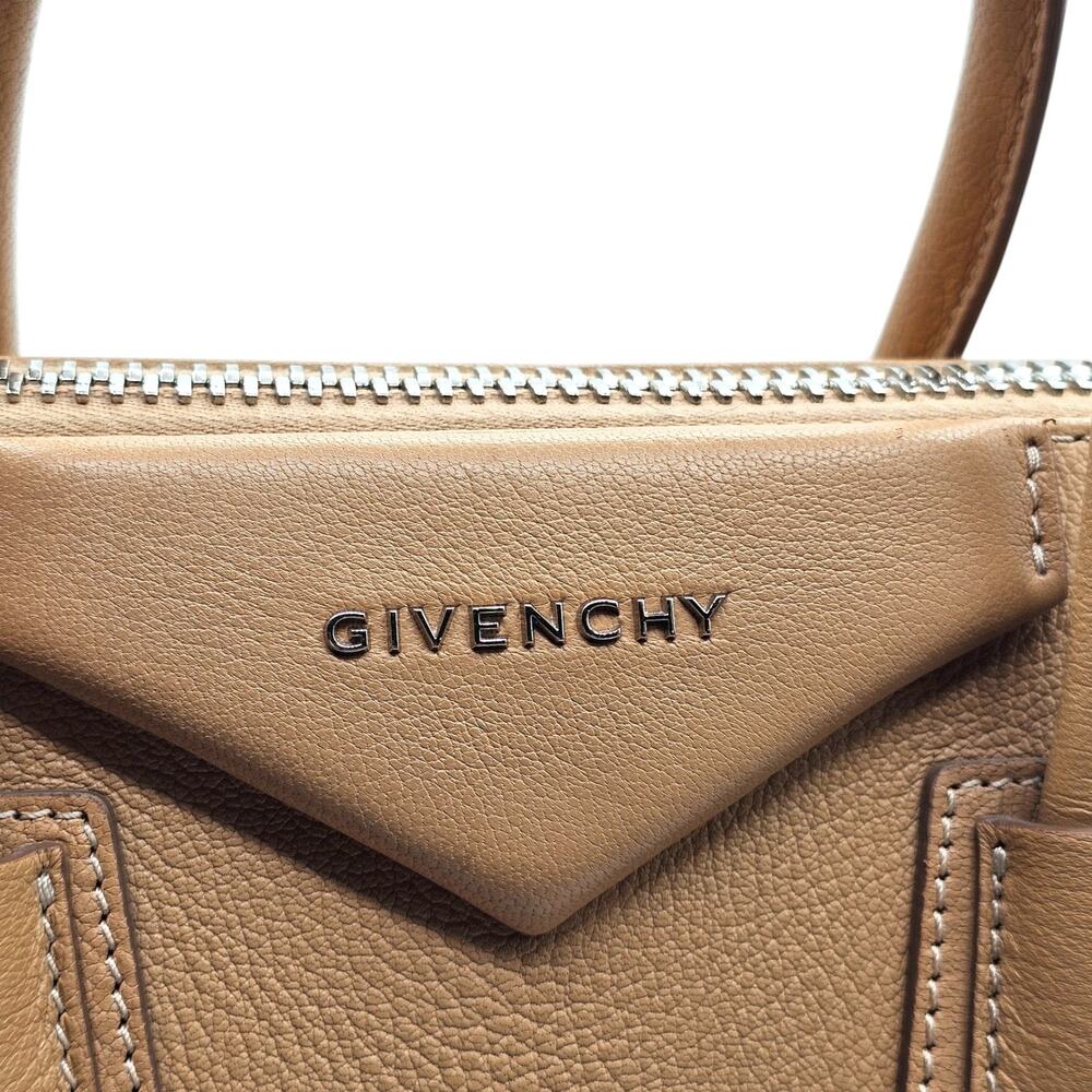 Givenchy Antigona Small Sugar Goatskin Leather Satchel Bag Brown - $2500 - Picture 5 of 8